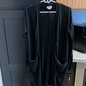 Black, long sleeve cardigan